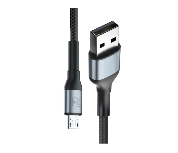 3mk Hyper Cable N-SERIES A to Micro 1m QC 3.0 5V/2.4A 12W Black - 1507923 - zdjęcie